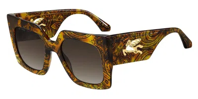 Etro 0075/s 2vm/ha Women's Sunglasses Tortoiseshell Size 53 In Brown