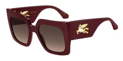Etro 0075/s Lhf/ha Women's Sunglasses Burgundy Size 53