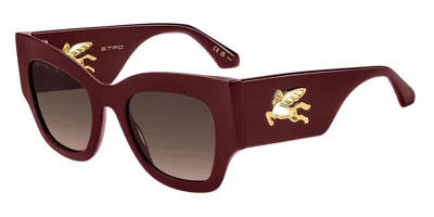 Etro 0076/s Lhf/ha Women's Sunglasses Burgundy Size 52 In Brown