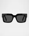 Etro 0080s Plastic Rectangle Sunglasses In Black