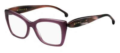 Etro 0087 Qho Women's Glasses Purple Size 53 - Free Lenses - Blue Light Block Available In Cyclamen