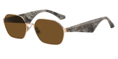 Etro 0111/s 000/70 Men's Sunglasses Gold Size 58 In Multi