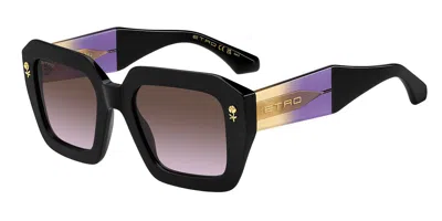 Etro 0114/s Hk8/qr Women's Sunglasses Black Size 52
