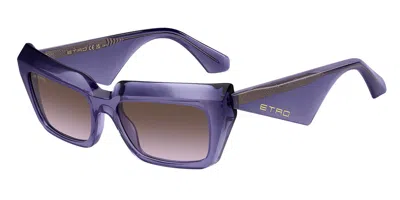 Etro 0118/s B3v/qr Women's Sunglasses Purple Size 55 In Blue