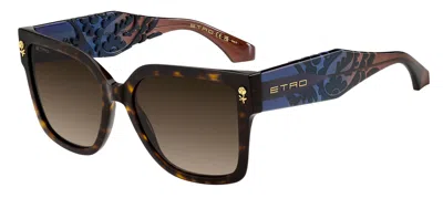 Etro 0127/s 086/ha Women's Sunglasses Tortoiseshell Size 57 In Transparent