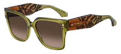 Etro , Sonnenbrille Colour Stripes, Damen, Grün In Green