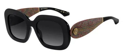 Etro 0141/g/s 807/9o Women's Sunglasses Black Size 52