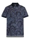 Etro Floral Paisley Print Polo T-shirt In Blue