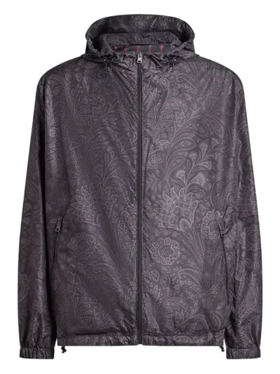 Etro フローラル ウインドブレーカー In Brown