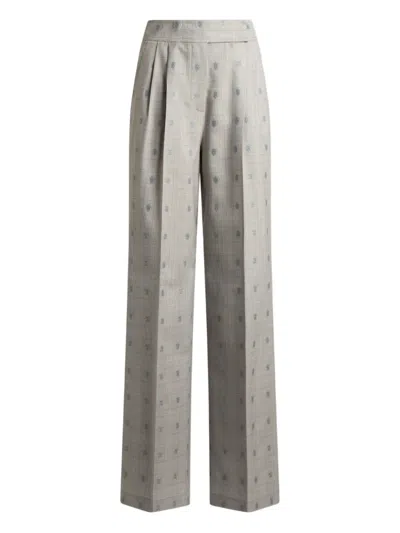 Etro チェック パンツ In Gray
