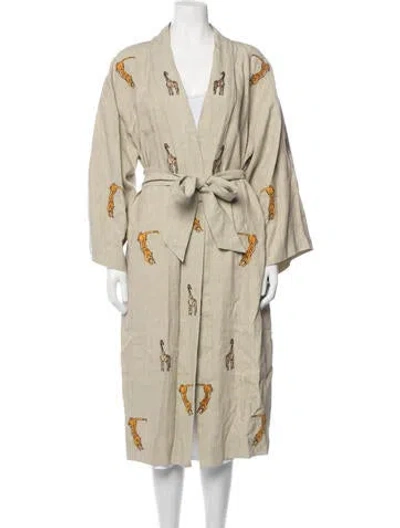Pre-owned Etro 2019 Linen Coat In Neutrals