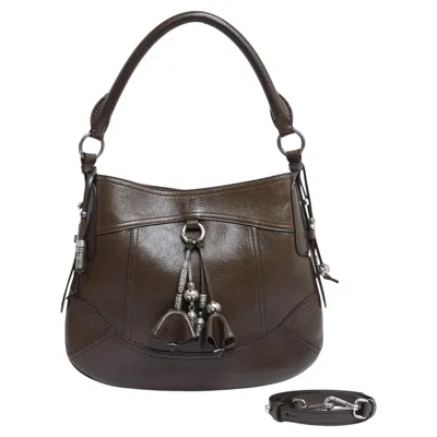 Pre-owned Etro 2020 Sac Cuir Dreamcatcher Brown Leather Silver Charms Shoulder Bag New