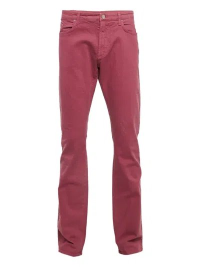 Pre-owned Etro 2024 Logo-patch Trousers In Red