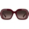 Etro 52mm Gradient Rectangular Sunglasses In Brown