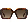 Etro 52mm Gradient Rectangular Sunglasses In Brown