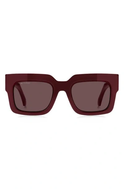 Etro 52mm Rectangular Sunglasses