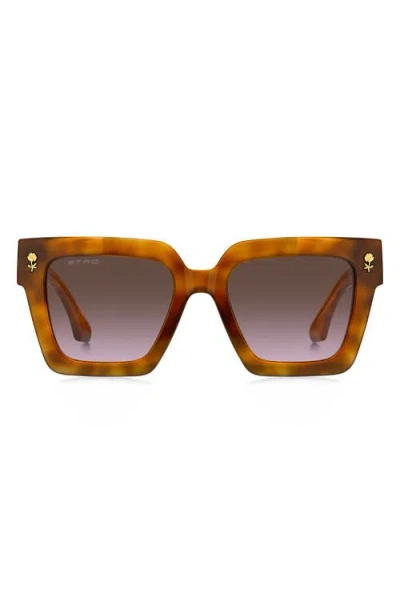 Etro 52mm Square Sunglasses In Brown
