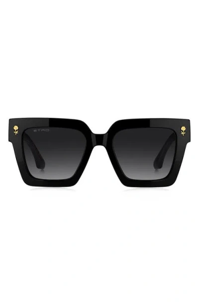 Etro 52mm Square Sunglasses In Black