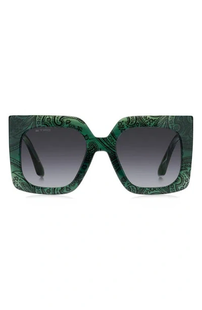 ETRO ETRO 53MM GRADIENT SQUARE SUNGLASSES