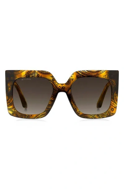 Etro 53mm Gradient Square Sunglasses In Brown