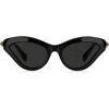 Etro 55mm Cat Eye Sunglasses In Black