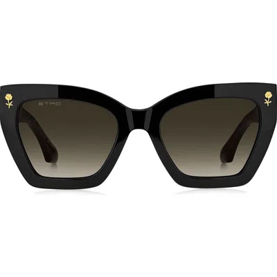 Etro 55mm Gradient Cat Eye Sunglasses In Black