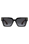 Etro 55mm Gradient Rectangular Sunglasses In Black
