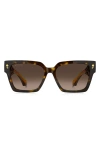 Etro 55mm Gradient Rectangular Sunglasses In Brown