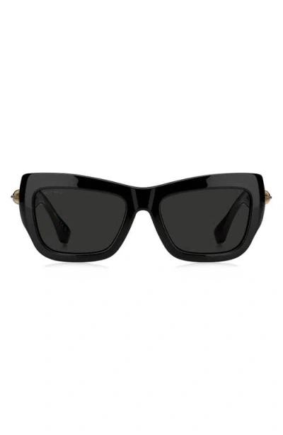 Etro 56mm Rectangular Sunglasses In Black