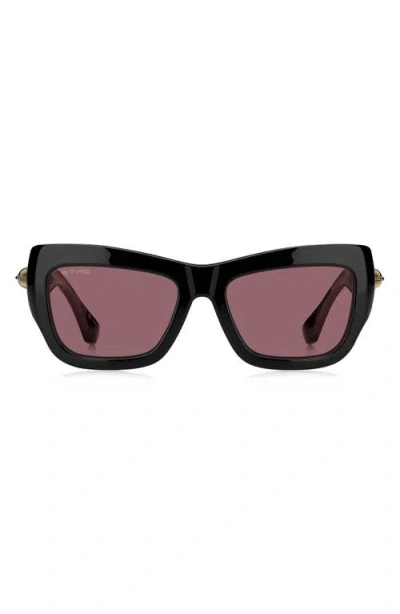 Etro 56mm Rectangular Sunglasses In Pink