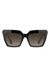 Etro 58mm Rectangular Sunglasses In Black