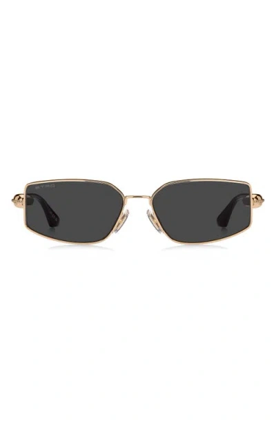 Etro 59mm Rectangular Sunglasses In Orange