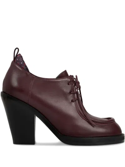 Etro 75mm Lace-up Texan-heel Pumps In Red
