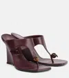 Etro Zehenstegsandale Mit Keilabsatz In Bordeaux