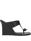 Etro Thong Sandals With Wedge In Black