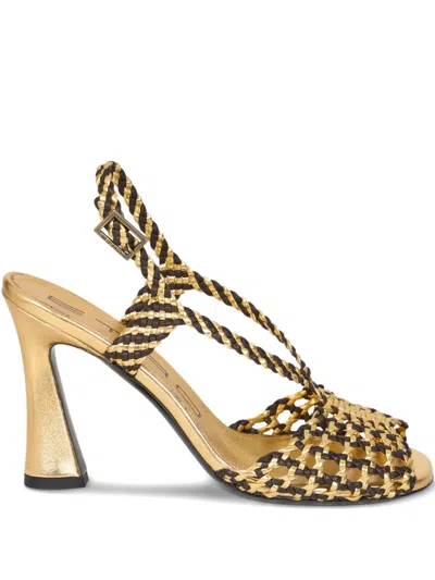 Etro Gewebte Sandalen 90mm In Gold