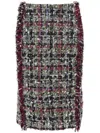 Etro Knee-length High-waisted Textured Fringe Skirt