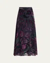Etro A-line Burnout Skirt In Multi