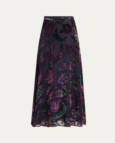 ETRO A-LINE BURNOUT SKIRT