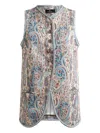 Etro , Jacquard Waistcoat With Floral Paisley Motif, Woman, Multicolour, Size 46 In Multi