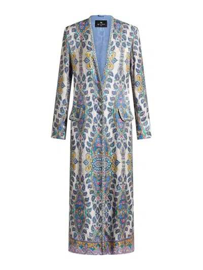 Etro Cappotto Paisley In Multicolor