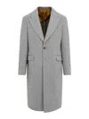 Etro Wool And Cashmere Long Coat In Gray