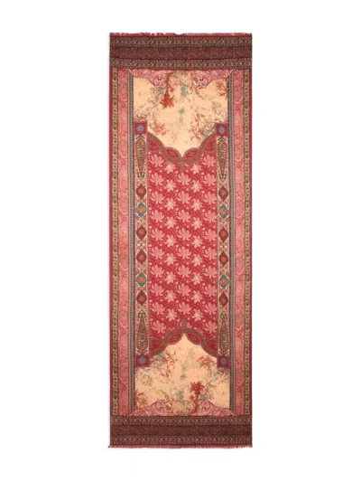 Etro Abstract-pattern Scarf In Rot