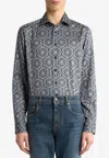 Etro Abstract Print Button-up Shirt In Blue