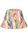 Etro Multicolor Print Canvas Bucket Hat In White