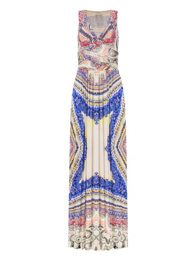 Etro Abstract-print Dress In White
