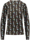 Etro Silk And Cashmere Sweater With Light Blue Paisley Pattern All-over In Blue