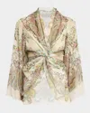 Etro Abstract-print Silk Wrap In Jackets Woman