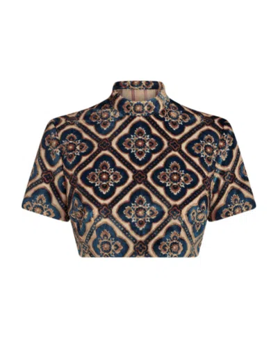 ETRO ETRO PAISLEY PRINT CROPPED TOP