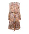 Etro Printed Tiered Skirt Dress With Elasticated Waistband In Nude